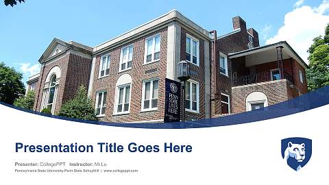 Pennsylvania State University-Penn State Schuylkill Course/Courseware Creation PPT Template