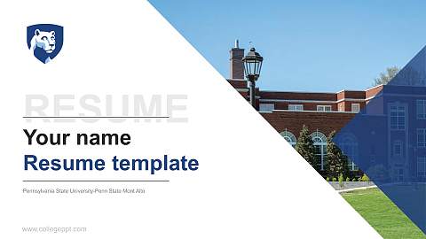 Pennsylvania State University-Penn State Mont Alto Resume PPT Template
