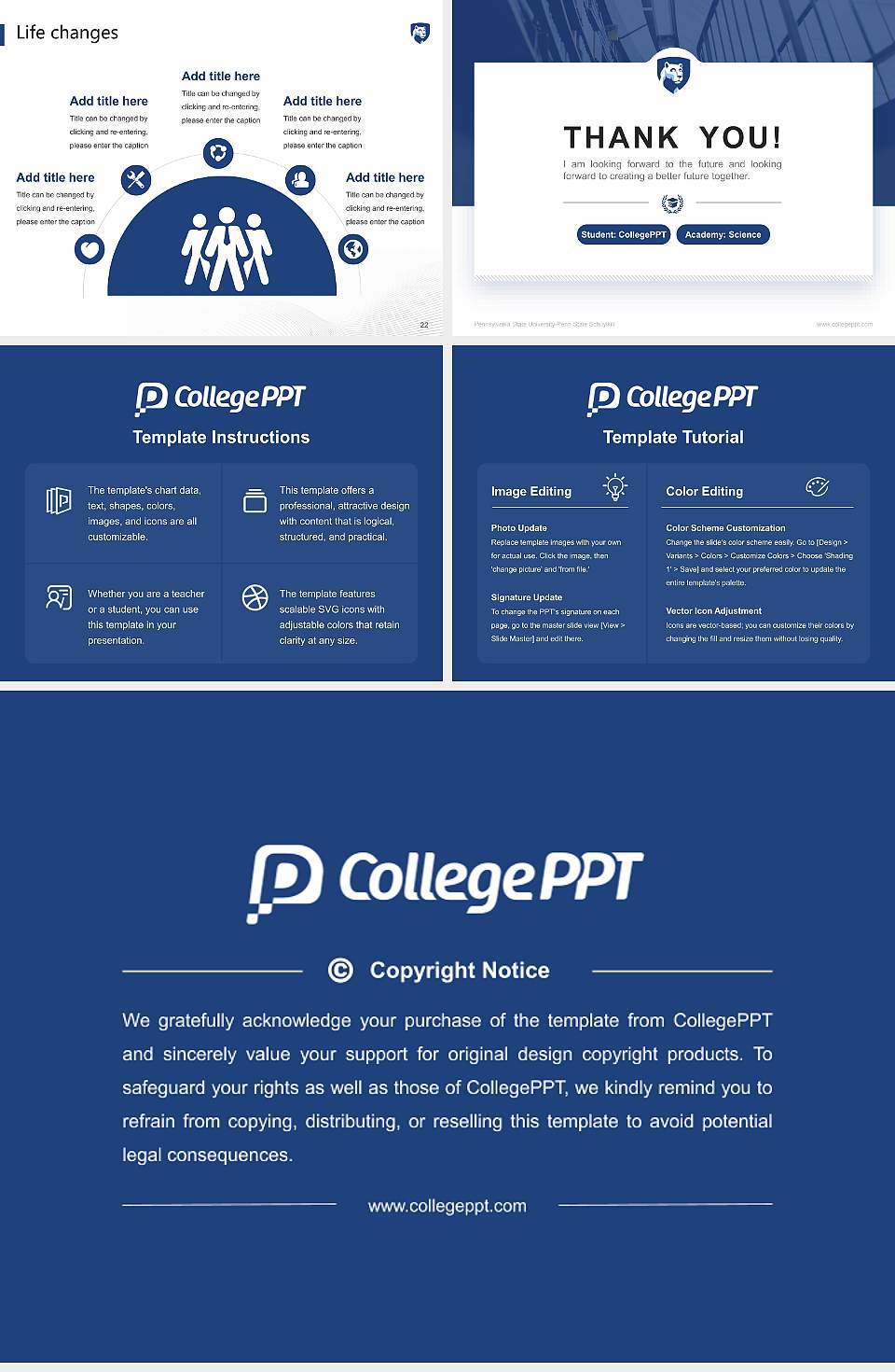 Pennsylvania State University-Penn State Schuylkill National Scholarship Defense PPT Template4:3 ratio PPT effect preview image4
