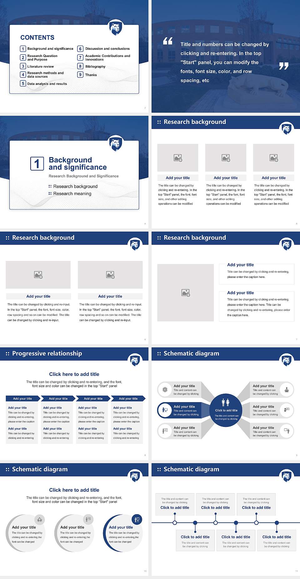 Pennsylvania State University-Penn State Harrisburg Graduation Thesis Defense PPT Template4:3 ratio PPT effect preview image2