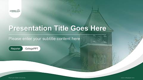 Plymouth State University Lecture Sharing and Networking Event PPT Template
