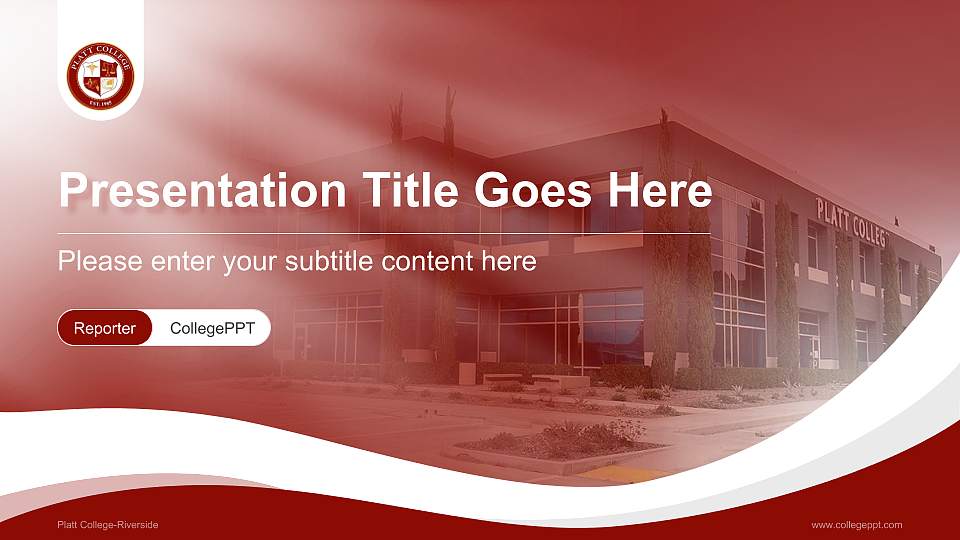 Platt College-Riverside Lecture Sharing and Networking Event PPT Template16:9 ratio PPT effect preview image