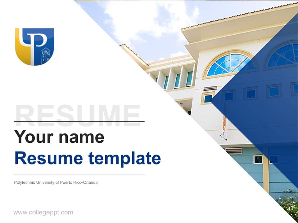 Polytechnic University of Puerto Rico-Orlando Resume PPT Template4:3 ratio PPT effect preview image5