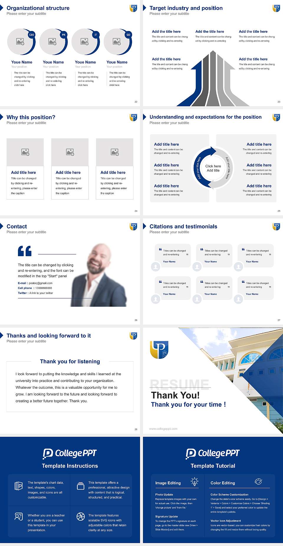 Polytechnic University of Puerto Rico-Orlando Resume PPT Template4:3 ratio PPT effect preview image4