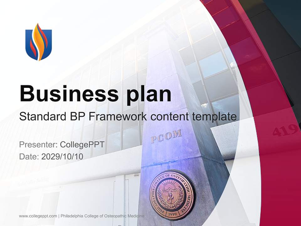 Philadelphia College of Osteopathic Medicine Competition/Entrepreneurship Contest PPT Template4:3 ratio PPT effect preview image9