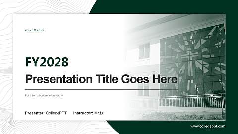 Point Loma Nazarene University Academic Presentation/Research Findings Report PPT Template