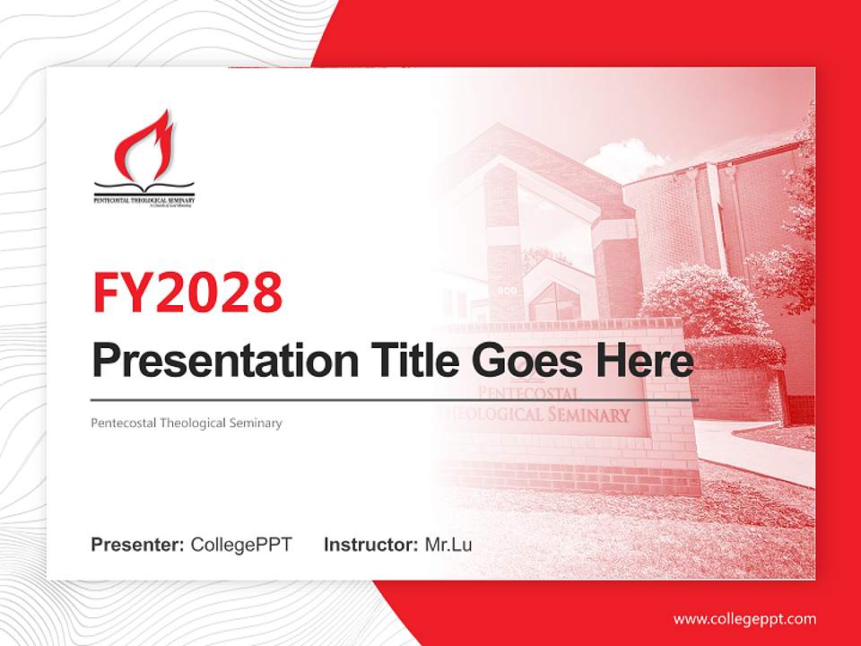 Pentecostal Theological Seminary Academic Presentation/Research Findings Report PPT Template4:3 ratio PPT effect preview image5