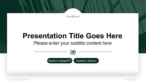 Point Loma Nazarene University National Scholarship Defense PPT Template