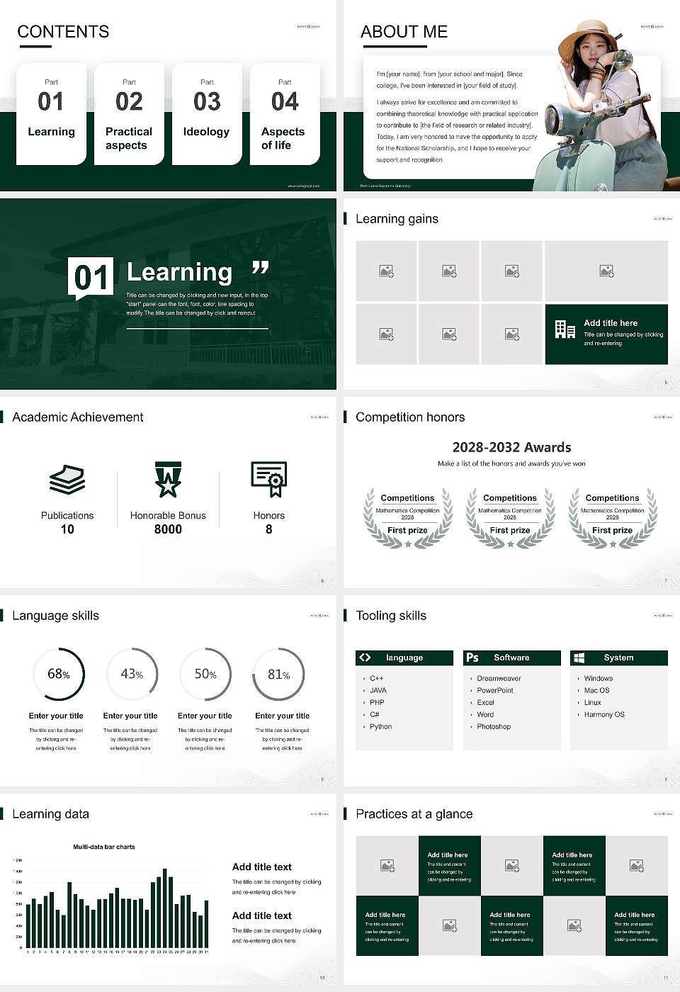 Point Loma Nazarene University National Scholarship Defense PPT Template16:9 ratio PPT effect preview image2