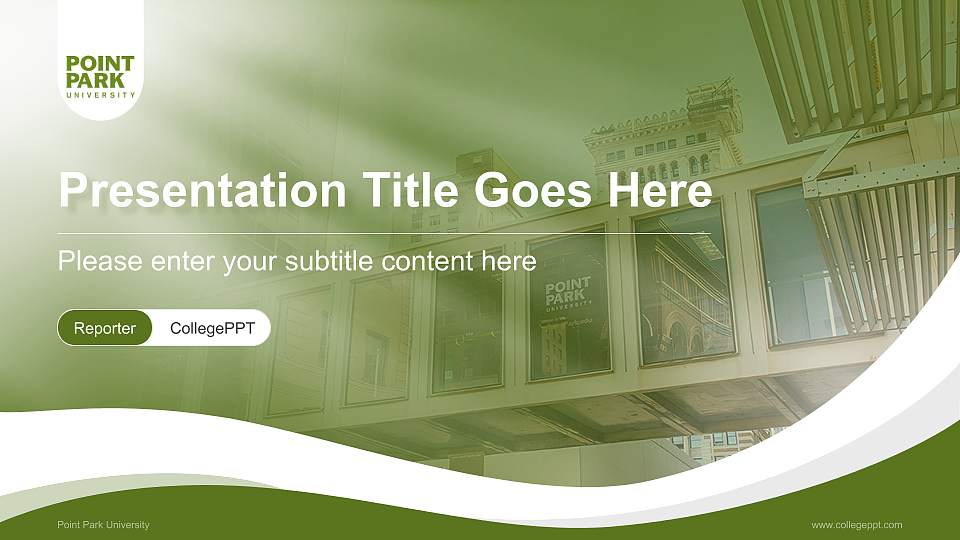 Point Park University Lecture Sharing and Networking Event PPT Template16:9 ratio PPT effect preview image