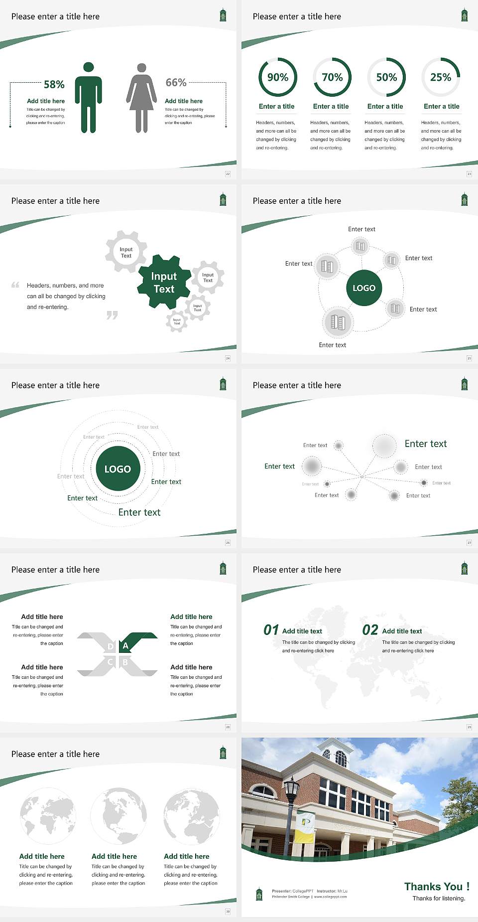 Philander Smith College Course/Courseware Creation PPT Template4:3 ratio PPT effect preview image4