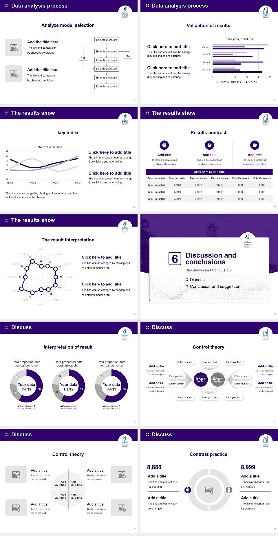 Pittsburgh Theological Seminary Graduation Thesis Defense PPT Template4:3 ratio PPT effect preview image5