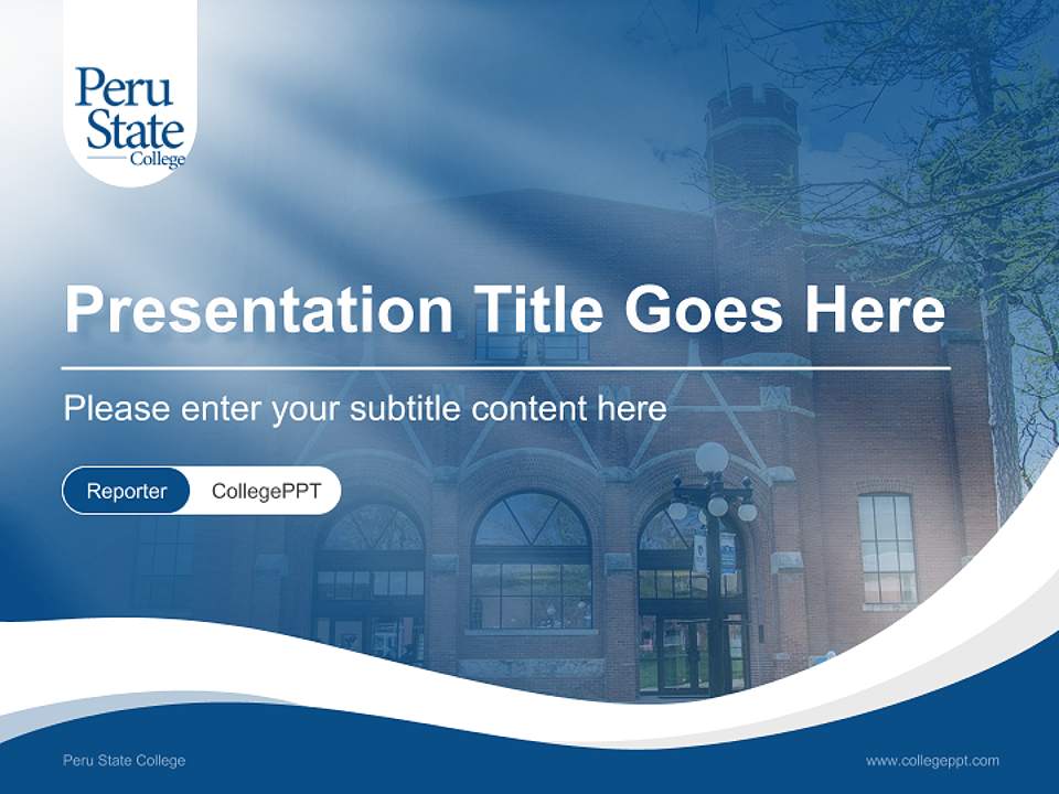 Peru State College Lecture Sharing and Networking Event PPT Template4:3 ratio PPT effect preview image4