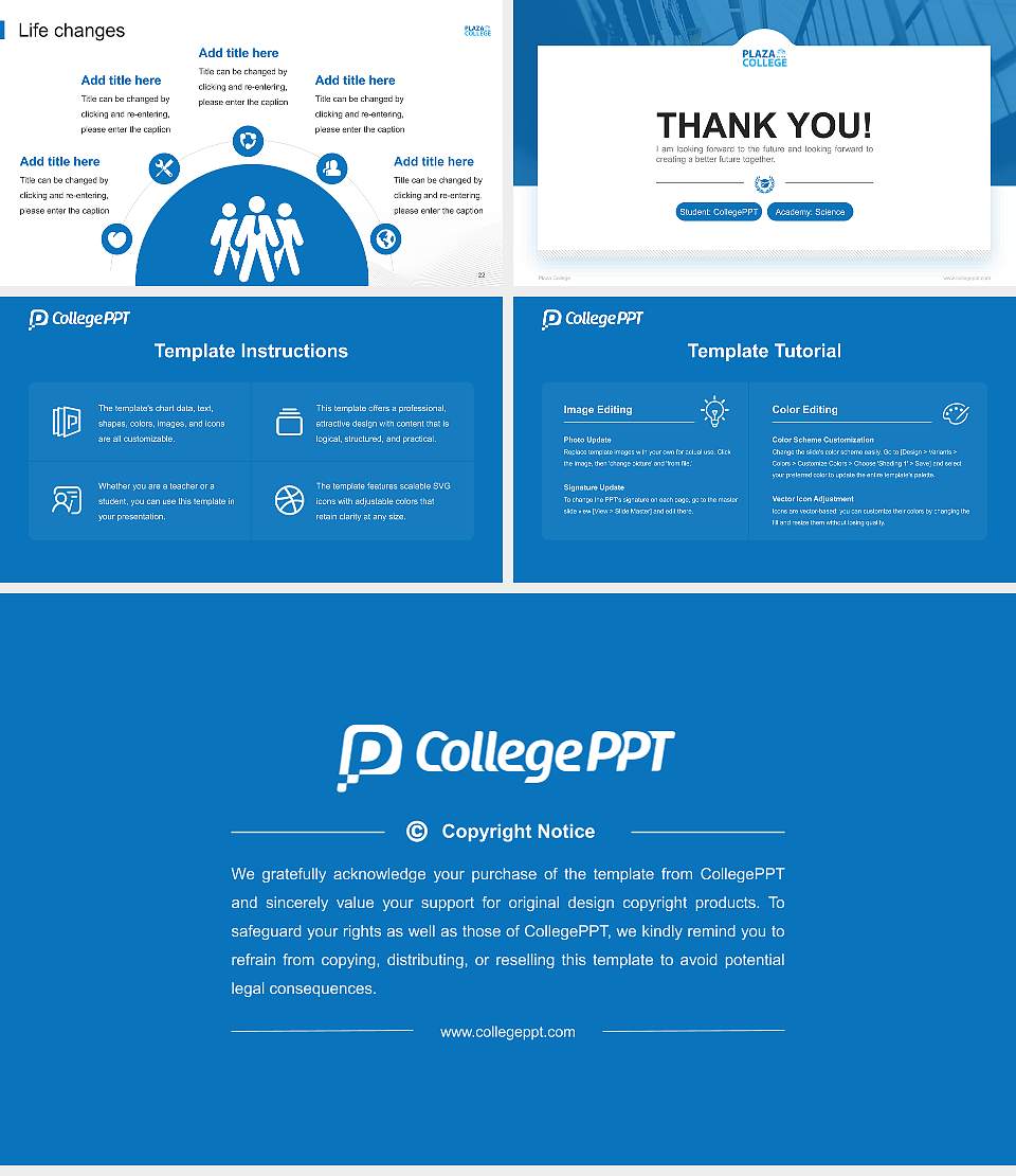 Plaza College National Scholarship Defense PPT Template16:9 ratio PPT effect preview image4