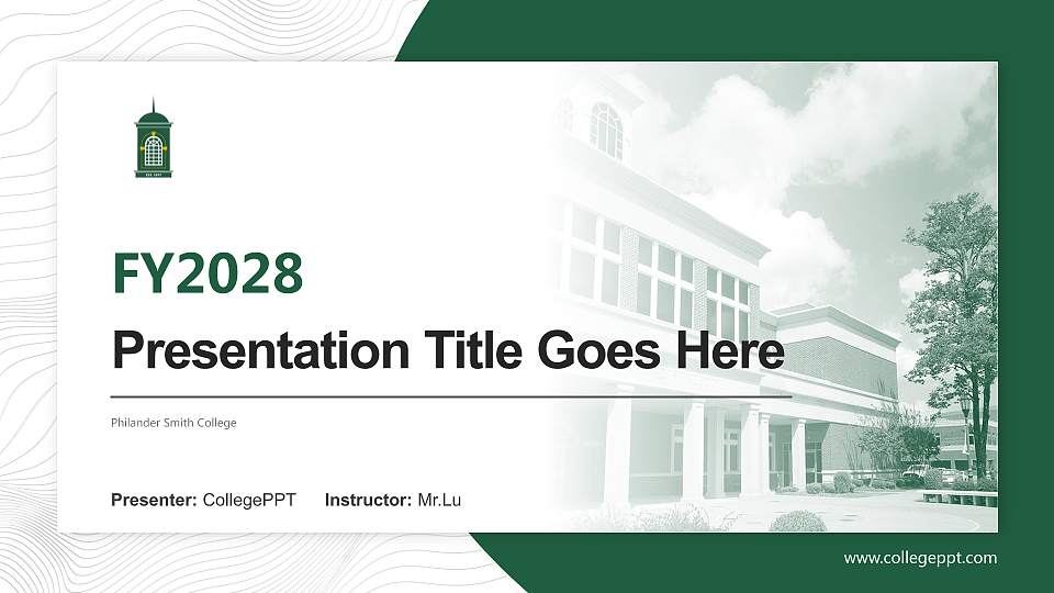 Philander Smith College Academic Presentation/Research Findings Report PPT Template16:9 ratio PPT effect preview image