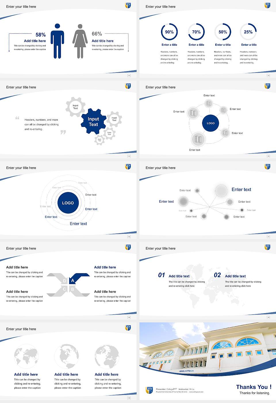 Polytechnic University of Puerto Rico-Orlando Course/Courseware Creation PPT Template16:9 ratio PPT effect preview image4