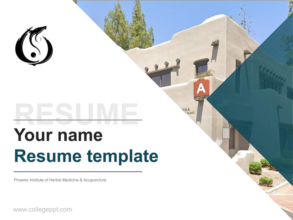Phoenix Institute of Herbal Medicine & Acupuncture Resume PPT Template4:3 ratio PPT effect preview image5