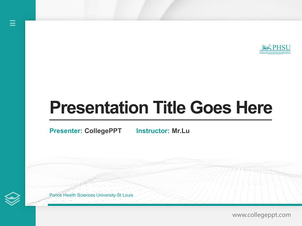 Ponce Health Sciences University-St Louis Thesis Proposal/Graduation Defense PPT Template4:3 ratio PPT effect preview image5