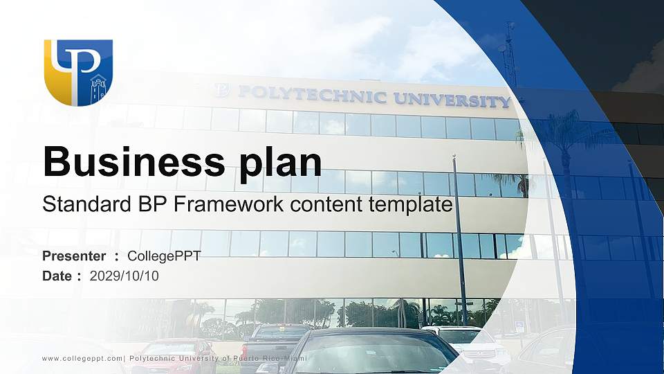 Polytechnic University of Puerto Rico-Miami Competition/Entrepreneurship Contest PPT Template16:9 ratio PPT effect preview image