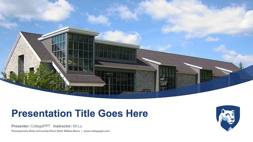 Pennsylvania State University-Penn State Wilkes-Barre Course/Courseware Creation PPT Template16:9 ratio PPT effect preview image