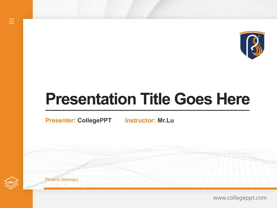 Phoenix Seminary Thesis Proposal/Graduation Defense PPT Template4:3 ratio PPT effect preview image5