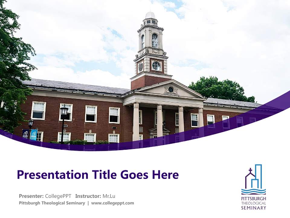Pittsburgh Theological Seminary Course/Courseware Creation PPT Template4:3 ratio PPT effect preview image5