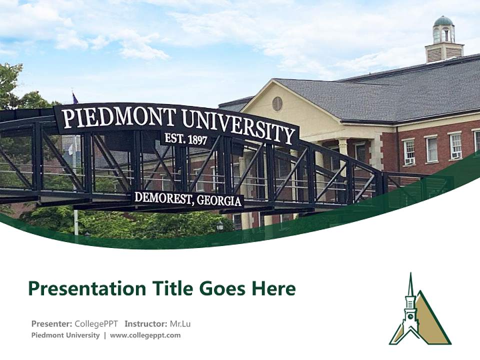 Piedmont University Course/Courseware Creation PPT Template4:3 ratio PPT effect preview image5