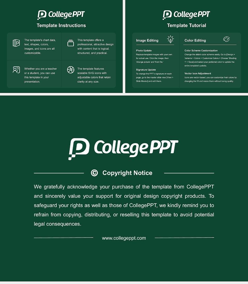 Piedmont University Course/Courseware Creation PPT Template4:3 ratio PPT effect preview image5