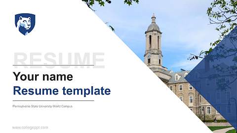Pennsylvania State University-World Campus Resume PPT Template