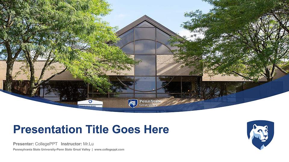 Pennsylvania State University-Penn State Great Valley Course/Courseware Creation PPT Template16:9 ratio PPT effect preview image
