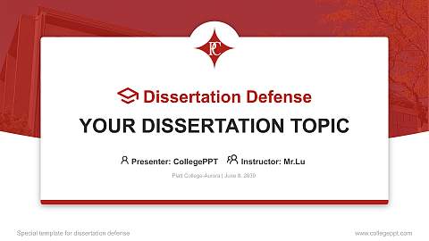 Platt College-Aurora Graduation Thesis Defense PPT Template