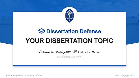 Pomona College Graduation Thesis Defense PPT Template