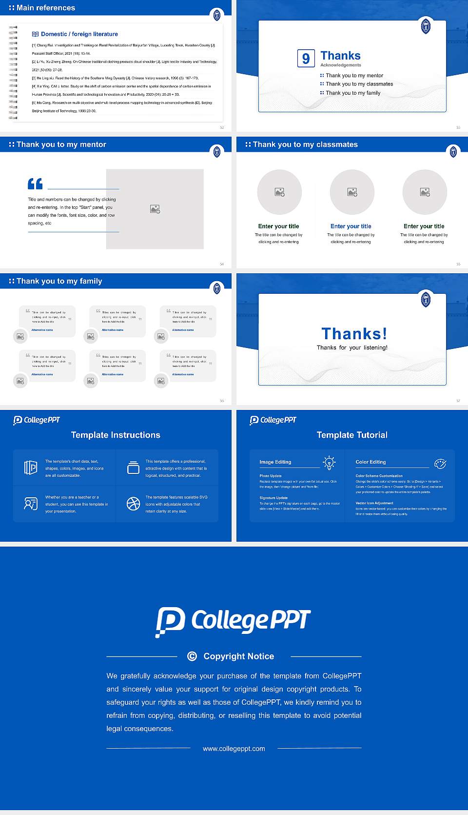 Pomona College Graduation Thesis Defense PPT Template16:9 ratio PPT effect preview image7