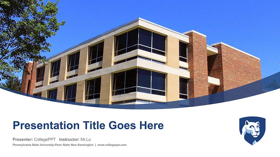 Pennsylvania State University-Penn State New Kensington Course/Courseware Creation PPT Template16:9 ratio PPT effect preview image