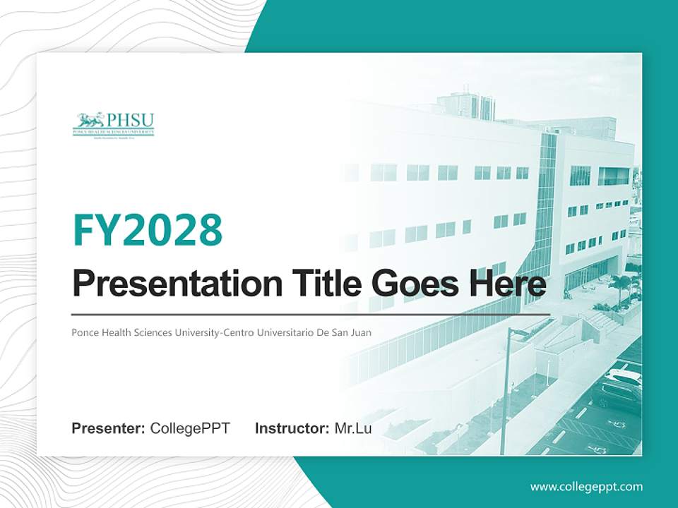 Ponce Health Sciences University-Centro Universitario De San Juan Academic Presentation/Research Findings Report PPT Template4:3 ratio PPT effect preview image5