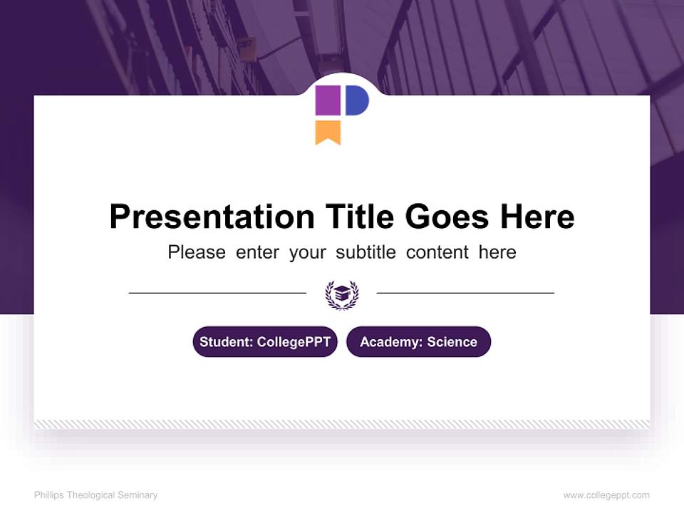Phillips Theological Seminary National Scholarship Defense PPT Template4:3 ratio PPT effect preview image4