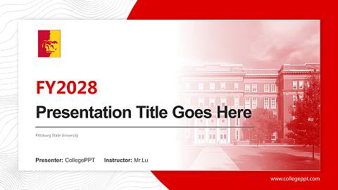 Pittsburg State University Academic Presentation/Research Findings Report PPT Template