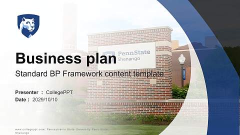Pennsylvania State University-Penn State Shenango Competition/Entrepreneurship Contest PPT Template