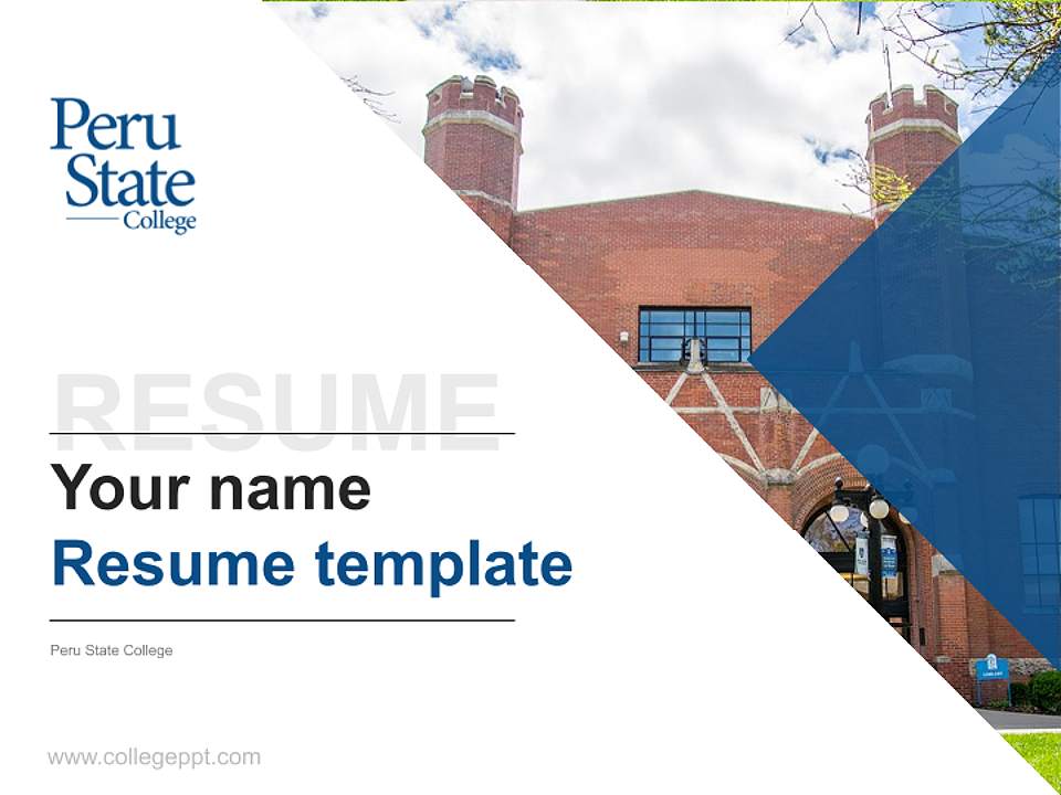 Peru State College Resume PPT Template4:3 ratio PPT effect preview image5
