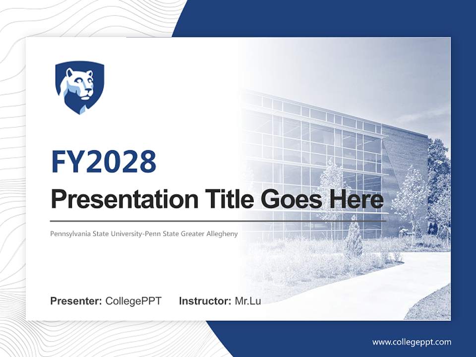 Pennsylvania State University-Penn State Greater Allegheny Academic Presentation/Research Findings Report PPT Template4:3 ratio PPT effect preview image5