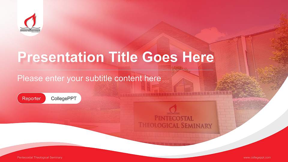 Pentecostal Theological Seminary Lecture Sharing and Networking Event PPT Template16:9 ratio PPT effect preview image