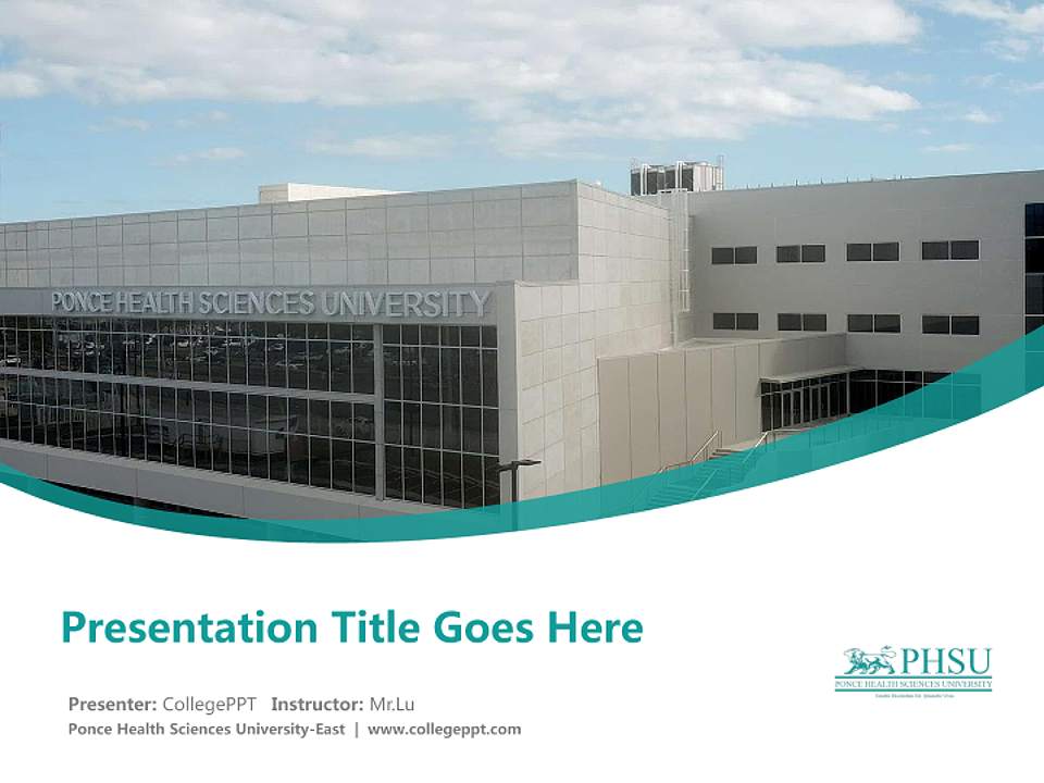 Ponce Health Sciences University-East Course/Courseware Creation PPT Template4:3 ratio PPT effect preview image5