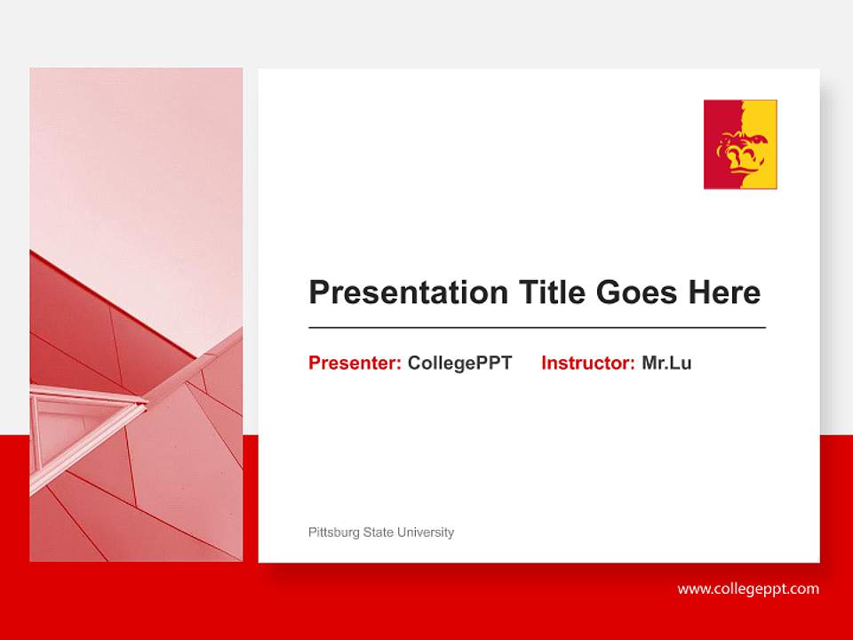 Pittsburg State University General Purpose PPT Template4:3 ratio PPT effect preview image6