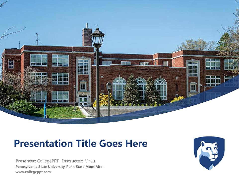 Pennsylvania State University-Penn State Mont Alto Course/Courseware Creation PPT Template4:3 ratio PPT effect preview image5