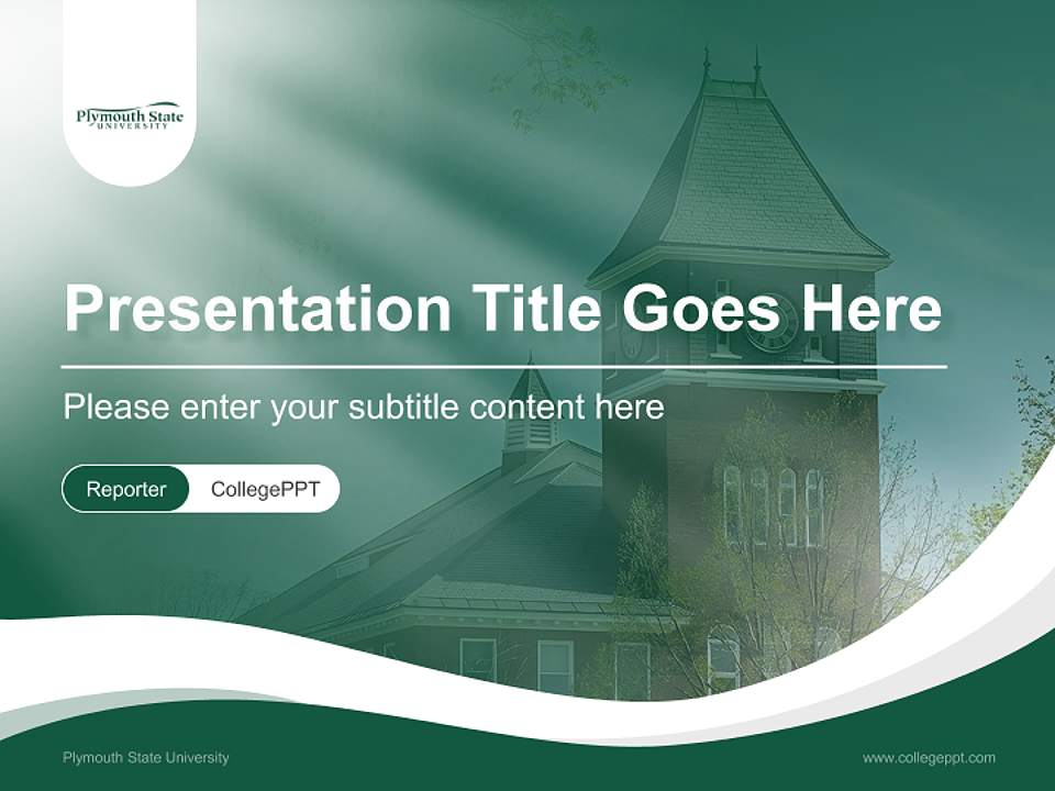 Plymouth State University Lecture Sharing and Networking Event PPT Template4:3 ratio PPT effect preview image4
