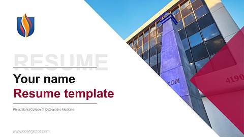 Philadelphia College of Osteopathic Medicine Resume PPT Template