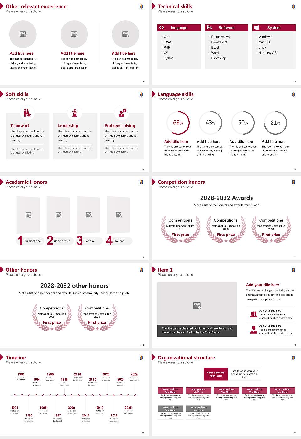 Philadelphia College of Osteopathic Medicine Resume PPT Template16:9 ratio PPT effect preview image3