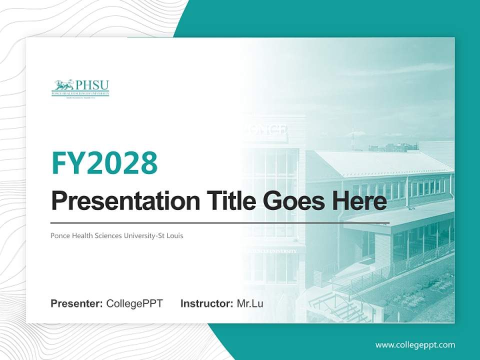 Ponce Health Sciences University-St Louis Academic Presentation/Research Findings Report PPT Template4:3 ratio PPT effect preview image5