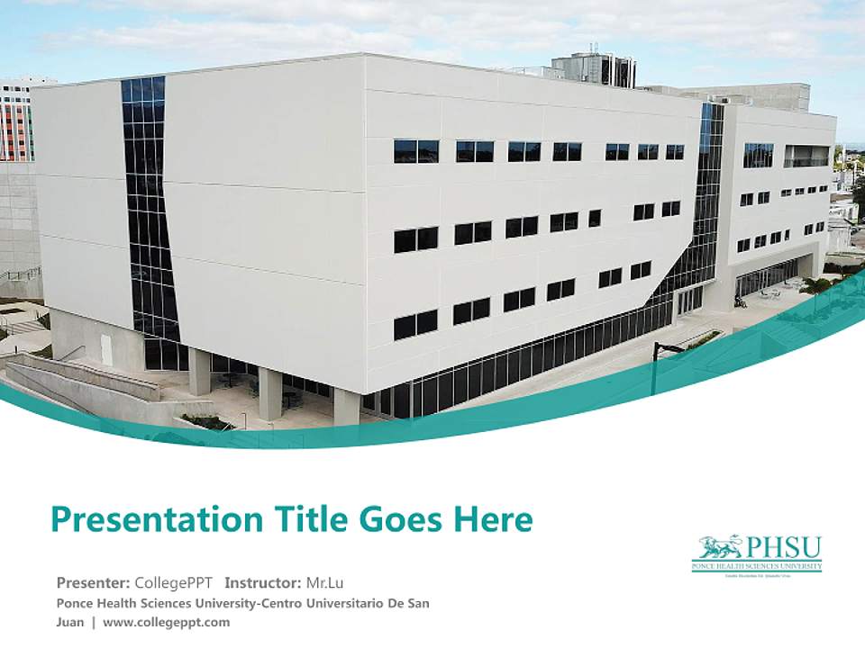 Ponce Health Sciences University-Centro Universitario De San Juan Course/Courseware Creation PPT Template4:3 ratio PPT effect preview image5