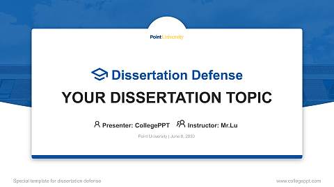 Point University Graduation Thesis Defense PPT Template